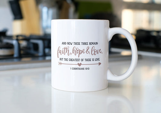 1 Corinthians 13:13-Ceramic Scripture Verse Mug