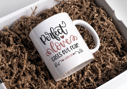 1 John 4:18-Ceramic Scripture Verse Mug