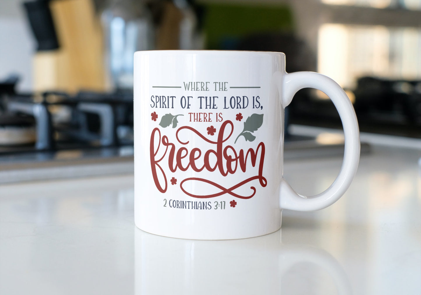 2 Corinthians 3:17-Ceramic Scripture Verse Mug