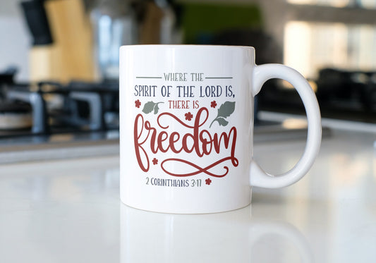 2 Corinthians 3:17-Ceramic Scripture Verse Mug