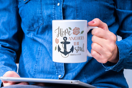 Hebrews 6:19-Ceramic Scripture Verse Mug