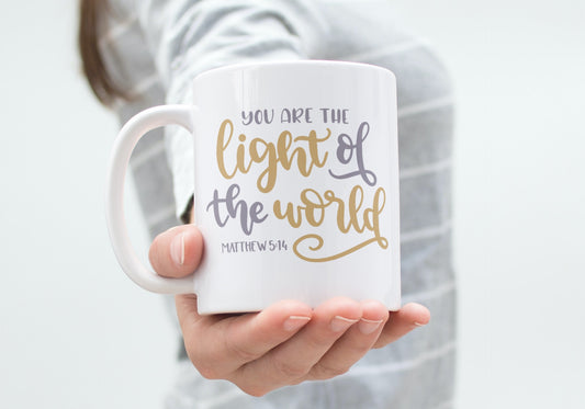 Matthew 5:14-Ceramic Scripture Verse Mug