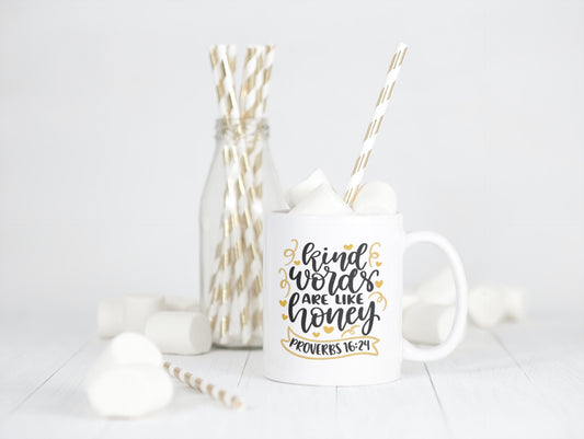 Proverbs 16:24-Ceramic Scripture Verse Mug