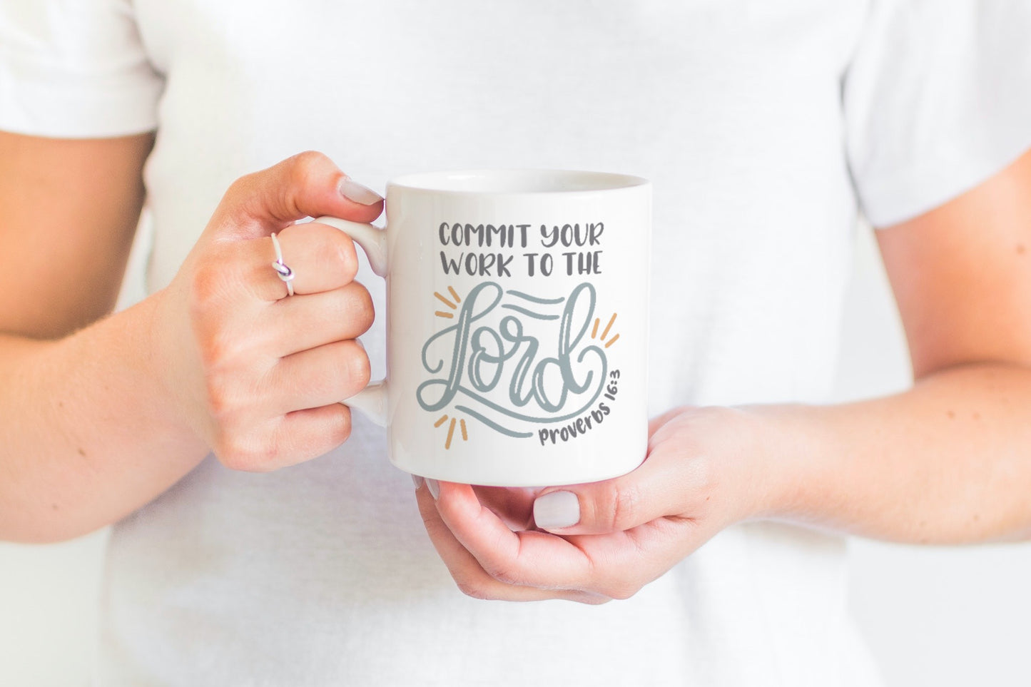 Proverbs 16:3-Ceramic Scripture Verse Mug