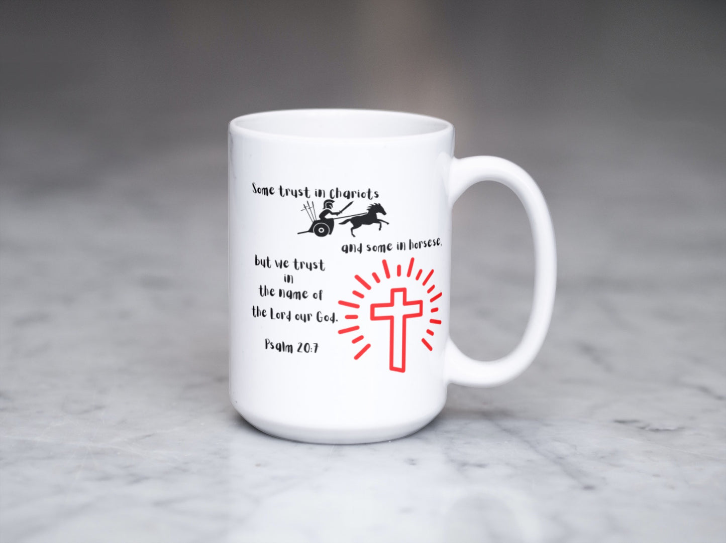Psalm 20:7-Ceramic Scripture Verse Mug