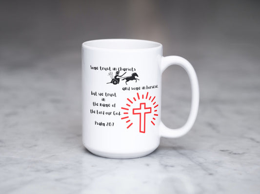 Psalm 20:7-Ceramic Scripture Verse Mug